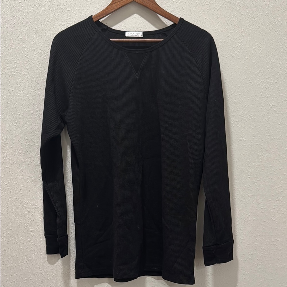 Coofandy Black Long Sleeve Top